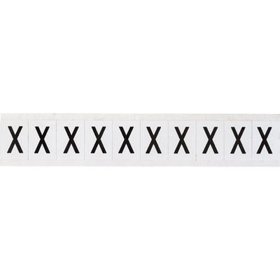 Brady 9713-X, 97679 1.5" x 1-1/6" Vinyl 9713 Series Letter Label w/Legend: X, 50 Cards