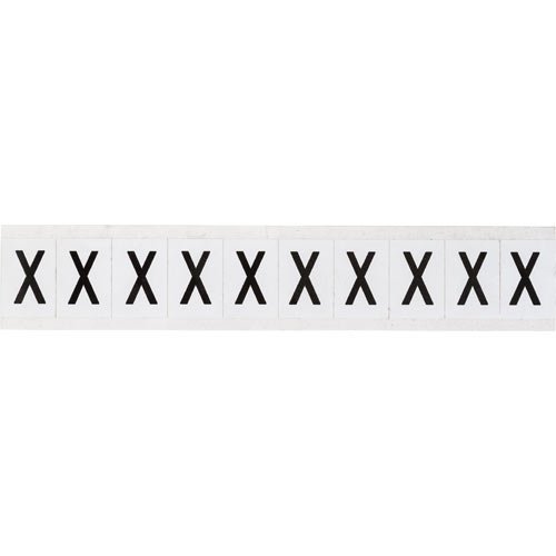 Brady 9713-X, 97679 1.5" x 1-1/6" Vinyl 9713 Series Letter Label w/Legend: X, 50 Cards