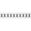 Brady 9713-X, 97679 1.5" x 1-1/6" Vinyl 9713 Series Letter Label w/Legend: X, 50 Cards view 1