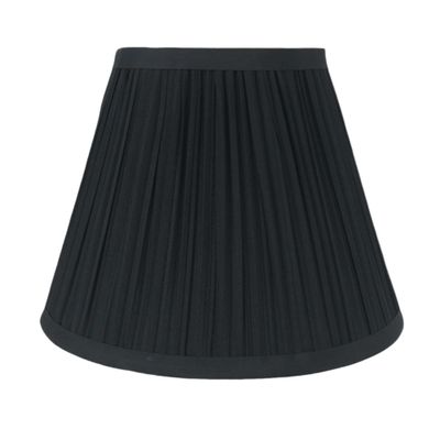 Urbanest Mushroom Pleated Softback Lamp Shade, Faux Silk, 5-inch by 9-inch by 7-inch, Black, Spider Fitter