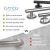 Gatco 884 Latitude II 12-Inch Bathroom & Shower Safety Grab Bar, Wall Mounted Stainless Steel, Satin Nickel view 2