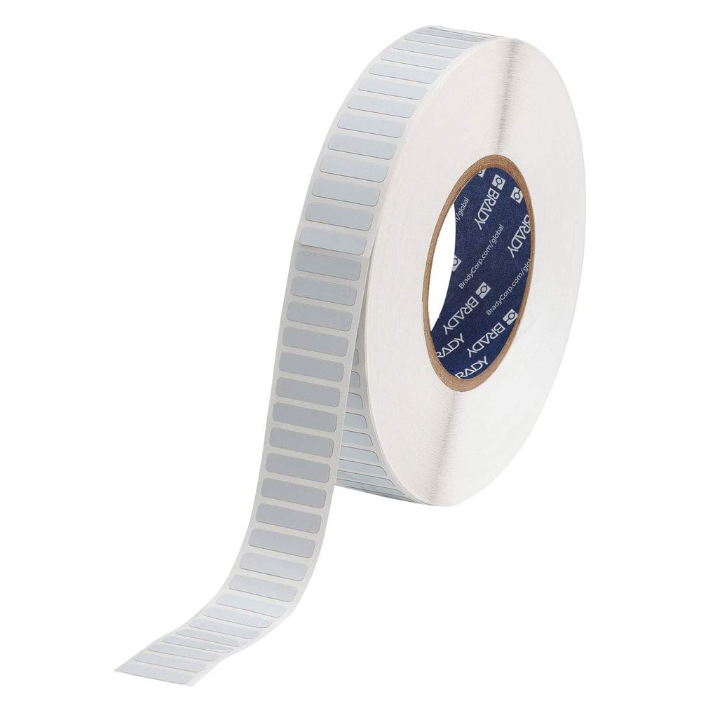 Brady THT-103-717-10 High-Temperature ESD Industrial Polyimide Barcode Label, Gloss, 0.250" H x 1.000" W, White, 10000/Roll (Pack of 10000)