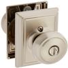 Schlage Lock Company F51AAND619ADD F51A Andover 619 ADD Addison Deco Rose Entry Door Lock Satin Nickel view 2