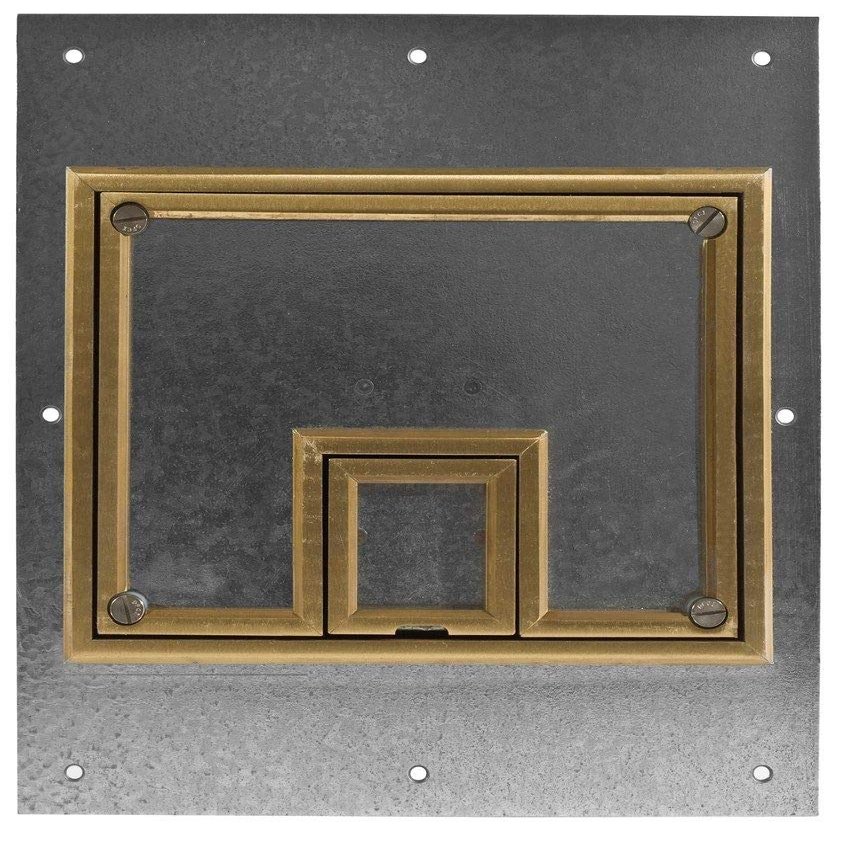 Hubbell Wiring Systems CFB7CVRBRS Brass Beveled Edge Floor Box Carpet Cover, 1/4" Edging