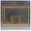 Hubbell Wiring Systems CFB7CVRBRS Brass Beveled Edge Floor Box Carpet Cover, 1/4" Edging view 1