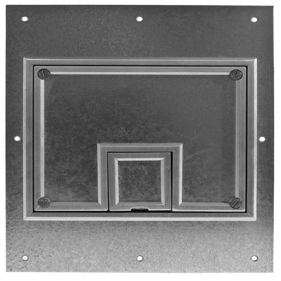 Hubbell Wiring Systems CFB7CVRALU Aluminum Beveled Edge Floor Box Carpet Cover, 1/4" Edging