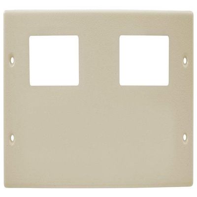 Hubbell Wiring Systems HBL47472RRXXIV Steel Metal Raceway Two Style Line Cover Plate, 2 Blank, 4 Gang, 10-7/32" Width x 4-3/4" Height, Ivory