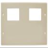 Hubbell Wiring Systems HBL47472RRXXIV Steel Metal Raceway Two Style Line Cover Plate, 2 Blank, 4 Gang, 10-7/32" Width x 4-3/4" Height, Ivory view 1
