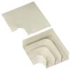 Hubbell Wiring Systems HBL6711DFOIV Steel Metal Raceway Divided Flat Elbow, 9-15/64" Length x 6-3/4" Width x 2-9/64" Height, Ivory view 1