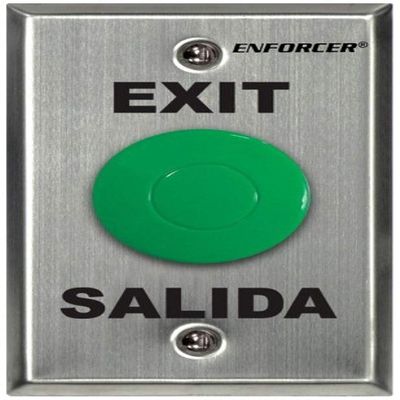 Seco-Larm Enforcer Slimline Green Request-to-Exit Plate with Pneumatic Timer (SD-7213-GSP)