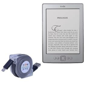 BoxWave Cable Compatible with Kindle (4th Gen 2011) - miniSync, Retractable, Portable Sync Cable