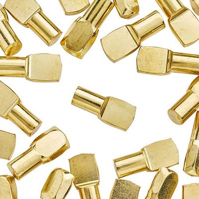 WidgetCo 7mm Brass Shelf Pins, Shelf Supports, Architectural Finish (Qty 100)