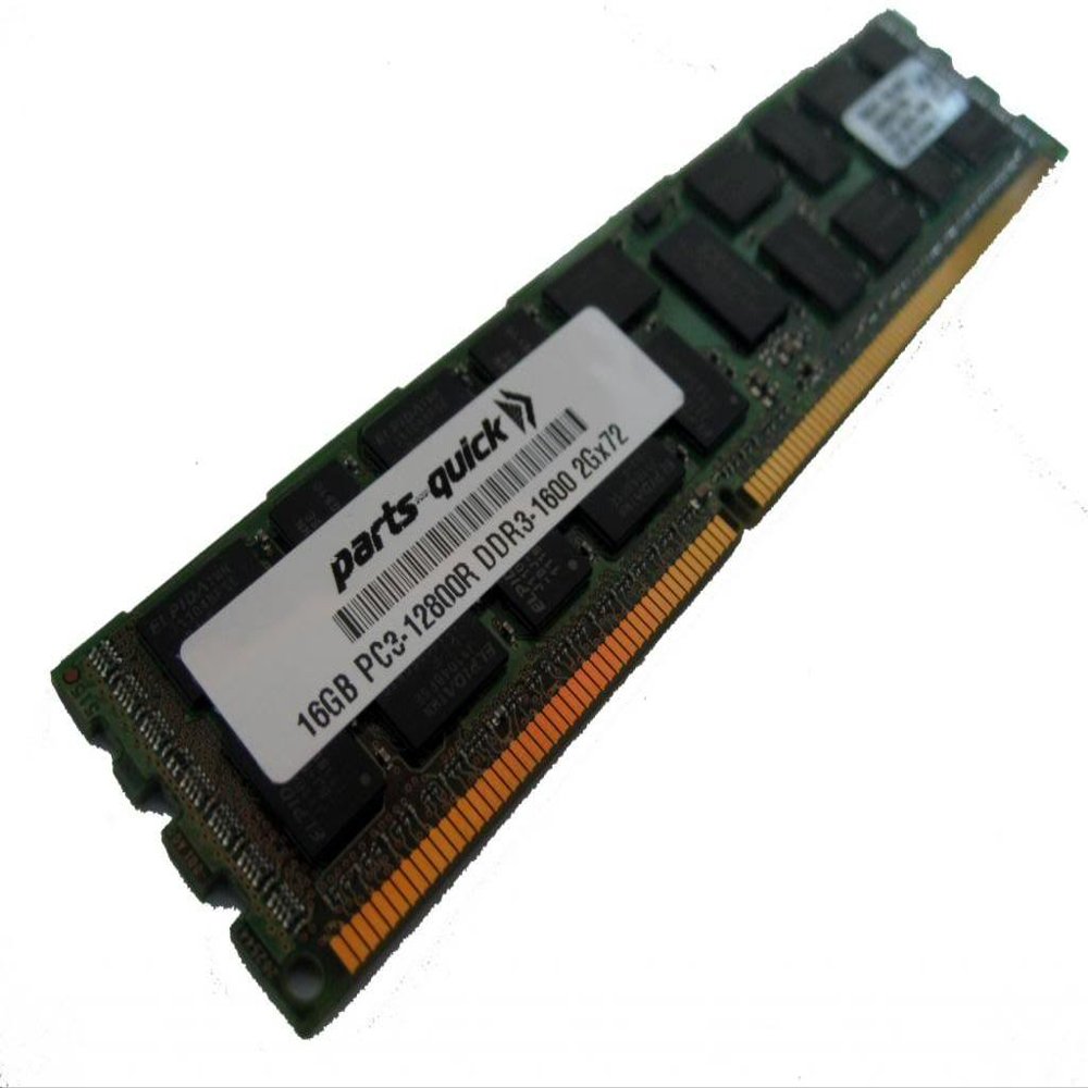 parts-quick 16GB DDR3 Memory for Supermicro SuperServer 6017R-MTLF PC3-12800 ECC Registered DIMM 240 pin 1600MHz RAM