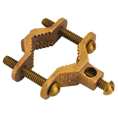HomeFlex 11-05BC 1/2-Inch - 3/4-Inch Brass System Bonding Clamp