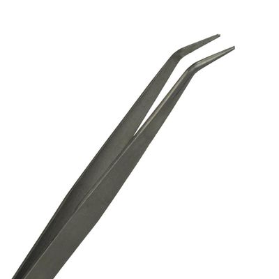 7" Stainless Steel Curved Fine Point Tip Tweezers Jewelry Repair Making Tool