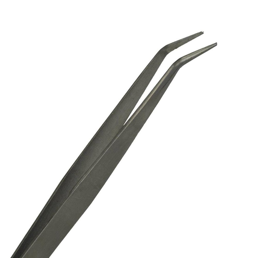 7" Stainless Steel Curved Fine Point Tip Tweezers Jewelry Repair Making Tool