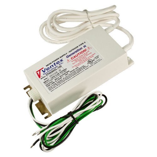 Ventex Technology VT9030CL-120 - Generation III - Self Adjusting - Neon Channel Letter Transformer - Indoor/Outdoor - 100 to 9,000 Volt - 30 mA - 120 Volt Input