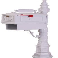 Better Box Mailboxes Decorative Residential Curbside Cast Aluminum Mailbox with Paper Box White Authentic * Original * Exclusive