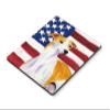 Caroline's Treasures SS4246MP USA American Flag with Whippet Mouse Pad, Hot Pad or Trivet for Home Office Gaming Working Computers Laptop Mouse Mat,Washable Large Mousepad view 1