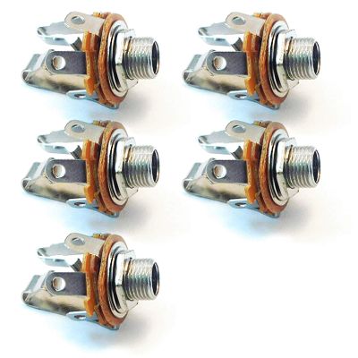 1/4" (6.3mm) Stereo Jack Closed Circuit Type Panel/Chassis Mount (5 Pack)