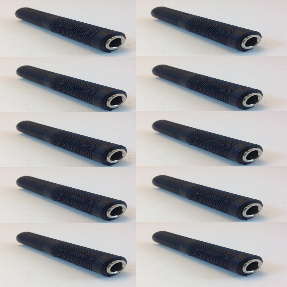 1/4" TO 1/4" MONO COUPLER BLACK PLASTIC GRIP (10 PACK)