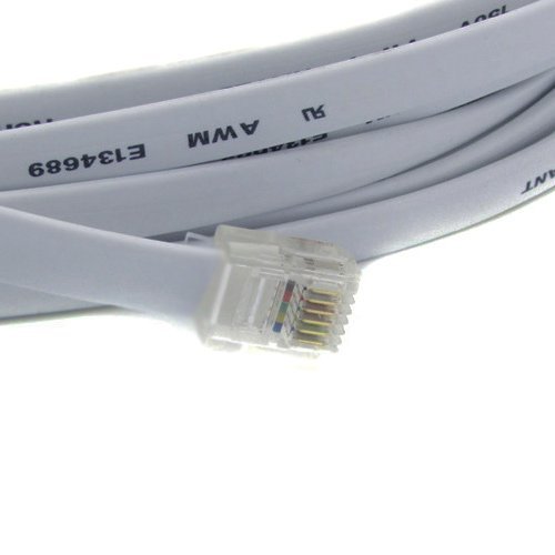 RiteAV - 60FT (18.3M) RJ12/M to RJ12/M 6P6C Straight for Data Phone Line Cord - Gray