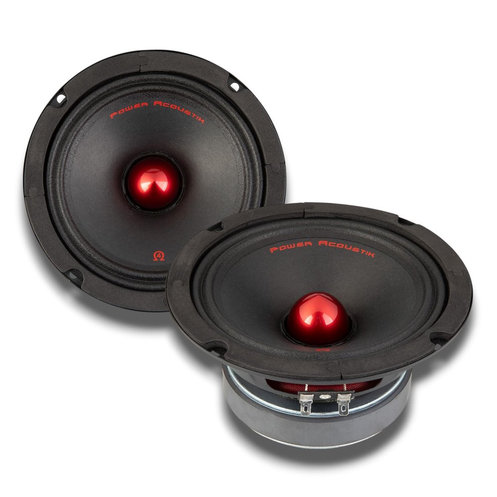 Power Acoustik PR-654 Pro Audio 6.5 Inch Midrange Car Speakers | High Performance SPL Speakers for Loud Sound | Midrange Car Door Speaker 6.5 | Crisp Mids for Custom Car Audio Builds (Pair)