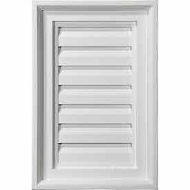 Ekena Millwork GVVE18X34D 18 In. W X 34 In. H Vertical Gable Vent Louver44; Decorative accents