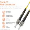 BEYONDTECH 3m (9.84ft) LC to ST Fiber Patch Cable  UPC Single-Mode Duplex Fiber Optic Cable  9/125m core, Compatible with OS1 & OS2  LSZH PUREOptics Series view 3