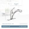 Moen 87017 One-Handle Pullout Kitchen Faucet, Chrome view 4
