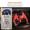 Safety Bump Cap with LED Brim Lighting, Baseball Hat Style, Long Brim, Ergodyne Skullerz 8960 , Black view 3