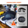 Safety Bump Cap with LED Brim Lighting, Baseball Hat Style, Long Brim, Ergodyne Skullerz 8960 , Black view 4