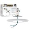 The Can Converter R1 Recessed Can Light Conversion Kit w/ 8" Steel Beveled Ceiling Medallion - Home Improvement for 4", 5" & 6" Cans, Fan & Light Fixture Converter Kit, UL Certified, White view 1