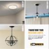 The Can Converter R1 Recessed Can Light Conversion Kit w/ 8" Steel Beveled Ceiling Medallion - Home Improvement for 4", 5" & 6" Cans, Fan & Light Fixture Converter Kit, UL Certified, White view 2