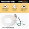 The Can Converter R1 Recessed Can Light Conversion Kit w/ 8" Steel Beveled Ceiling Medallion - Home Improvement for 4", 5" & 6" Cans, Fan & Light Fixture Converter Kit, UL Certified, White view 3