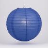 Luna Bazaar Paper Lantern (24-Inch, Parallel Style Ribbed, Blue) - Rice Paper Chinese/Japanese Hanging Decoration - for Home Decor, Parties, and Weddings view 1