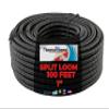1" X 100 feet Split Wire Loom Flex-Guard Convoluted Tubing  Protective Split Cable Sleeves for Automotive Home Industrial Electrical Wiring  Black view 4