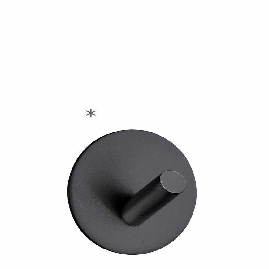 Beslagsboden Single Wall Mounted Hook Finish: Black Matte Stainless Steel