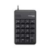 Elecom TK-TCM012BK/RS Numeric Keypad, Wired, Membrane, M Size, USB Port, RoHS Compliant, Black view 1