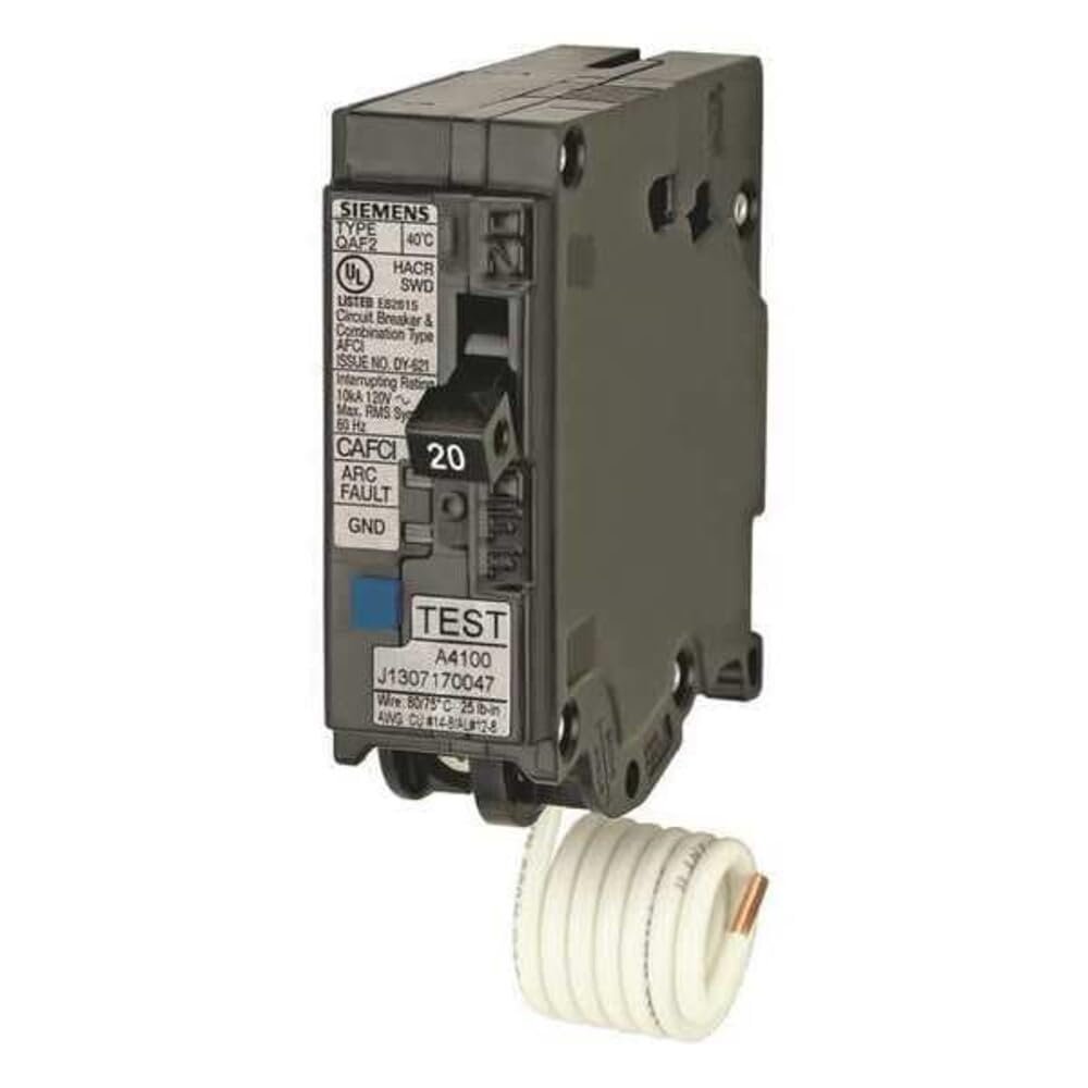 Siemens QA120AFC 20-Amp Single Pole 120-volt Plug-On Combination AFCI Breaker