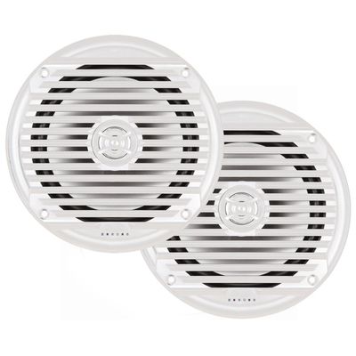 Jensen MS6007WR 6.5" Coaxial Waterproof White Speaker, 60 Watts Max power handling, Sensitivity @ 1W/1 Meter 88 dB, Frequency Response 65Hz-20kHz, Nominal Impedance 4 Ohms