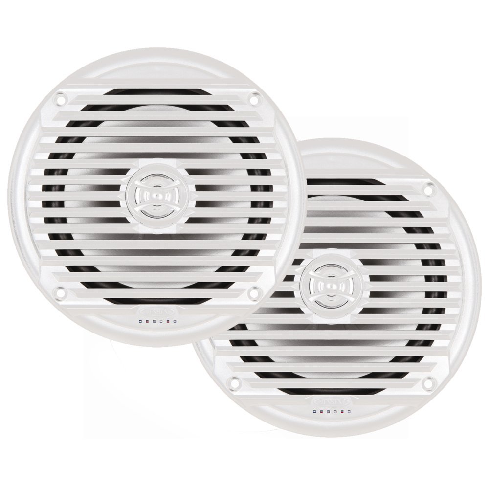 Jensen MS6007WR 6.5" Coaxial Waterproof White Speaker, 60 Watts Max power handling, Sensitivity @ 1W/1 Meter 88 dB, Frequency Response 65Hz-20kHz, Nominal Impedance 4 Ohms