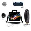 12 Inch Water Resistant Neoprene Laptop Bag with Reinforced Zipper, Strap, Pockets, Fits 11.6" to 12.3" Laptops - Rainbow Music Note view 2
