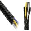 1/4" X 100 ft Split Wire Loom Flex-Guard Convoluted Tubing Protective Split Cable Sleeves for Automotive Home Industrial Electrical Wires Chemical Resistant Cable Conduit Black view 3