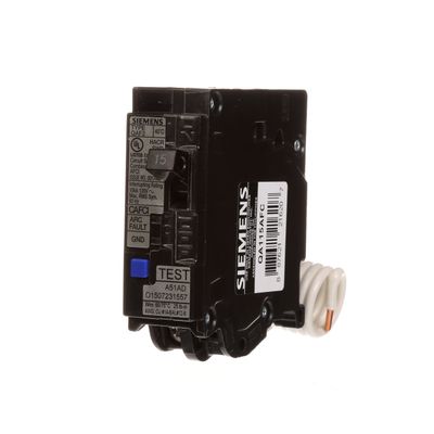SIEMENS QA115AFC 15-Amp Single Pole 120-volt Plug-On Combination AFCI Breaker, Black