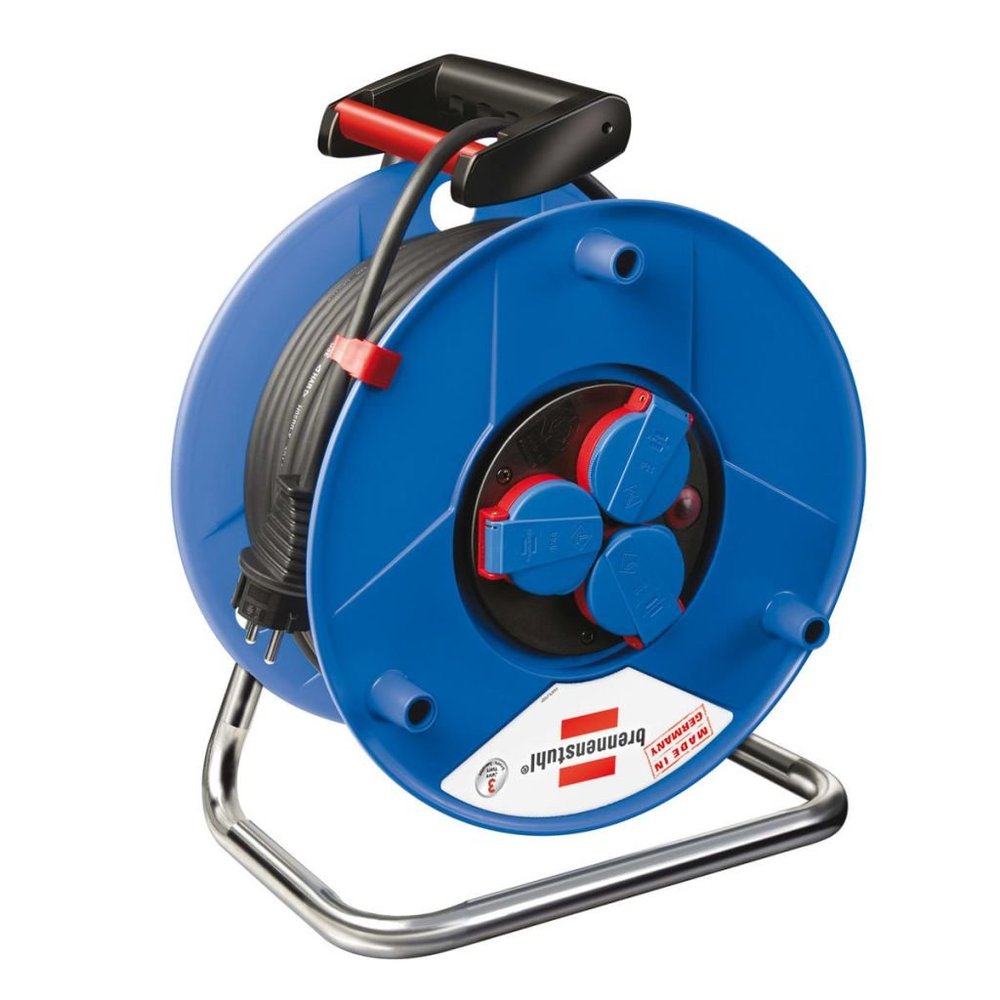 vidaXL Brennenstuhl Cable Reel Construction Site Cable Roll Box Extension Cable 25m