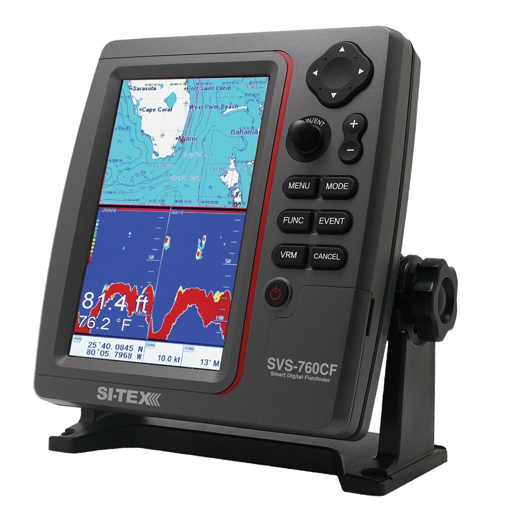 Si-Tex Dual Frequency Chartplotter/Sounder w/Navionics+ Flexible Coverage SVS-760CF,