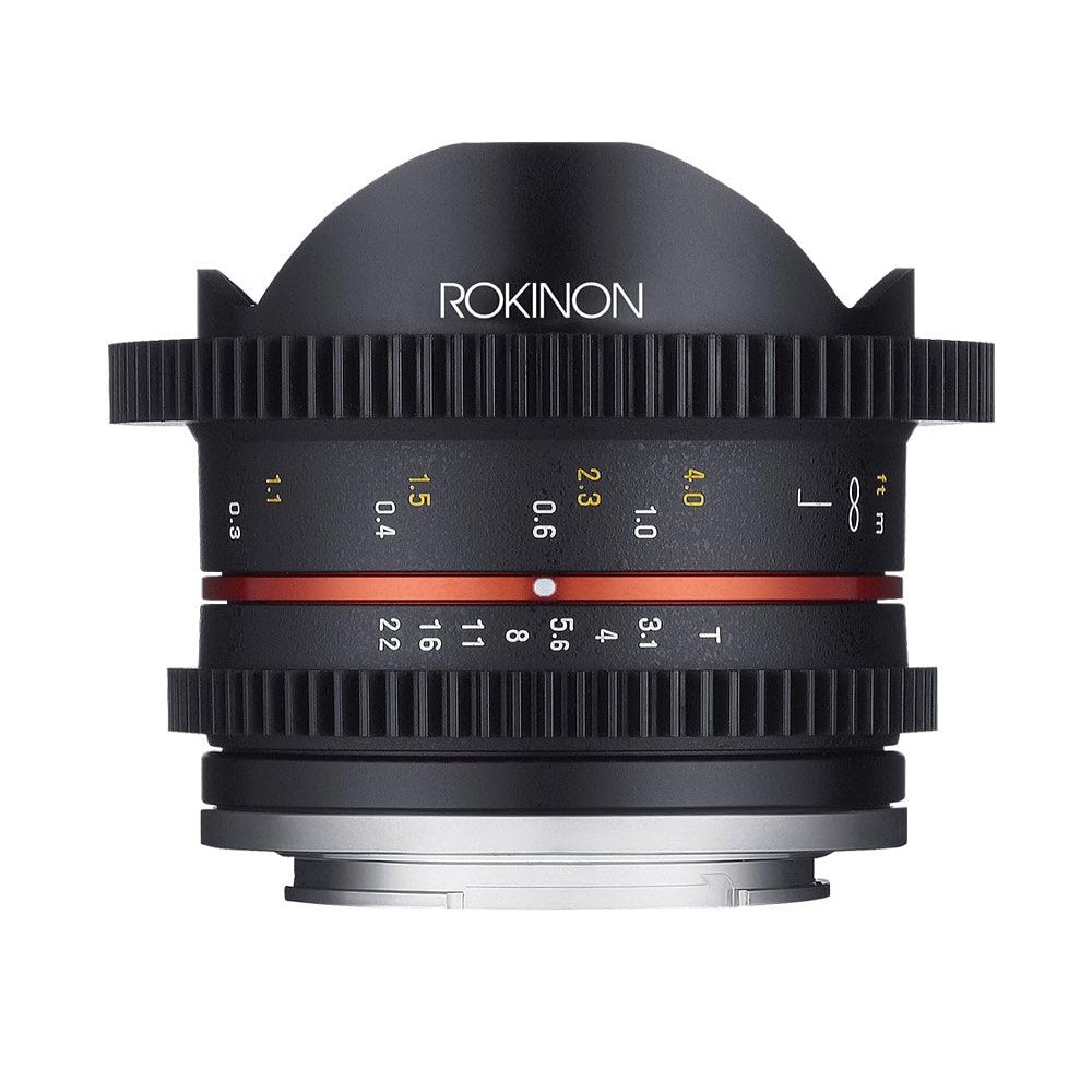Rokinon 8mm T3.1 UMC Cine Fisheye II Lens for Sony E-Mount (NEX) Cameras (CV8MBK31-E)
