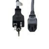 CablesAndKits - Heavy Duty AC Power Cord 8ft (2.4m) - 15Amp /250 Volts, 14 AWG, 6-20P to C13, (NEMA 6-20P to IEC-60320-C13) - Male to Female Extension Cable for PCs and Network Equipment - (Black) view 2