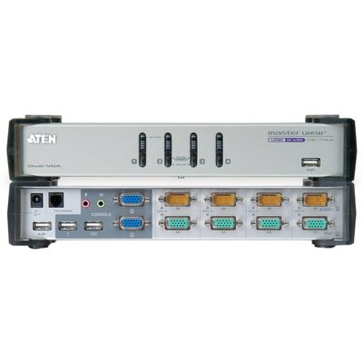 ATEN TECHNOLOGIES 4-Prt Dual-View KVMP Switch w / CS1744 /